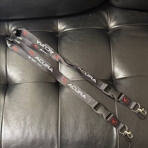 Black Lanyard with Red ACURA Keychain